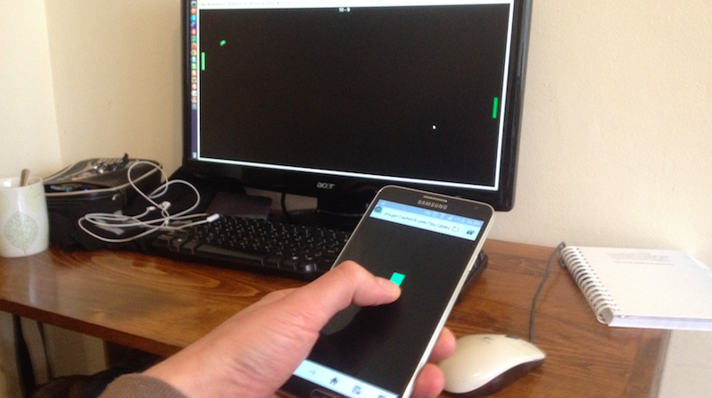 Pong Player Console on the smart phone