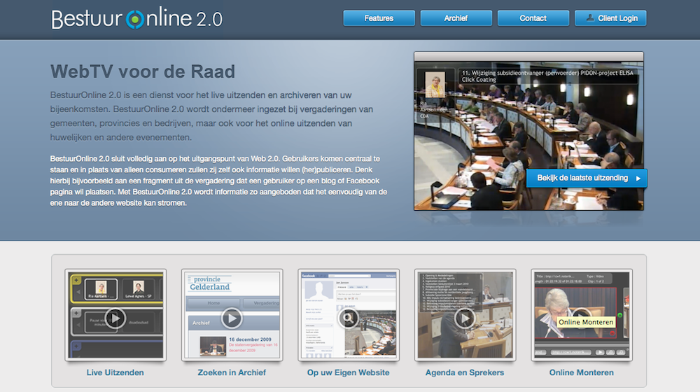 BestuurOnline webcast service