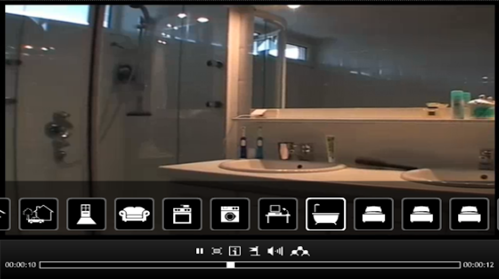 Video with room navigation