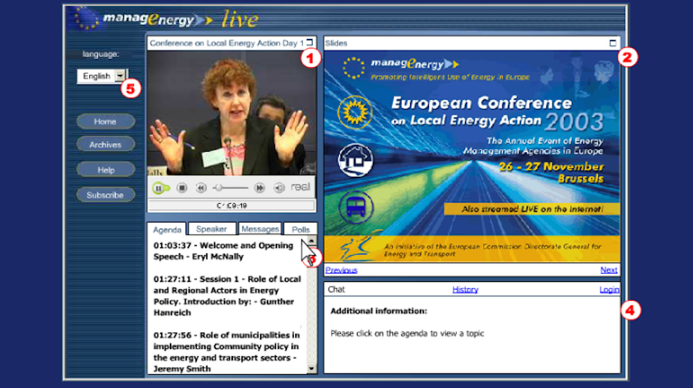 Webcasts on sustainable energy